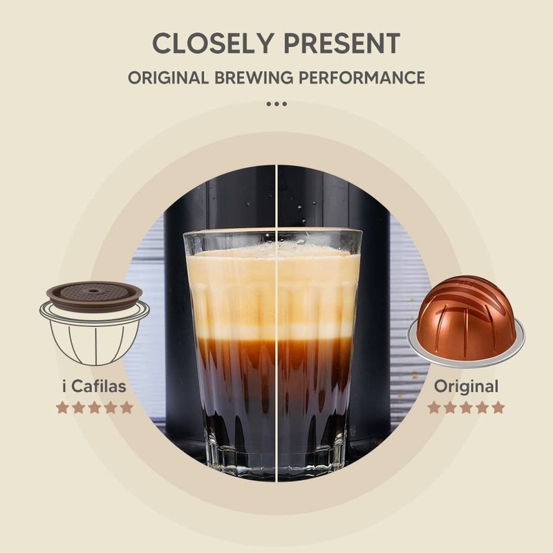 Reusable Coffee Capsule Lids Discs Refillable Pod for VERTUOLINE &