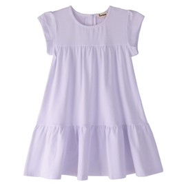 Youwon Girls Dress Short Sleeve Solid Color Tunic A-Line Tiered Swing Dress 2-6 7-16 White 14-16 Years
