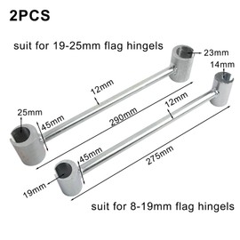 Hinges Gap Adjusting Wrench, Double-head Door Hinge Repair Tool, Upgraded Door Hinge Repair Spanner Adjustable Wrench Tool