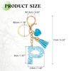 sourcing map Initial Letter Keychains, Resin Cute Heart Tassel Pendant