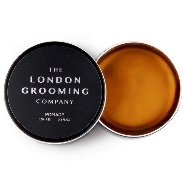 The London Grooming Company Water-Based Hair Pomade For Men | Strong All-Day Hold | High Shine Finish | Easy to Wash Out | 3.4 Fl Oz (100ml)