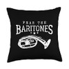 Baritone Player Marching Band Baritones Throw Pillow