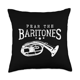 Baritone Player Marching Band Baritones Throw Pillow