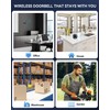 TECKNET Longest 1300 Feet Wireless Doorbell with RGB Alarm Lighting,Battery-Powered