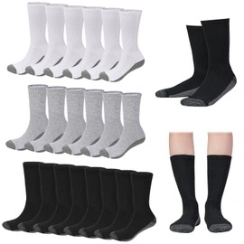 GEPAPE 20 Pairs Unisex Cotton Moisture Wicking Cushioned Comfortable Crew Workout Hiking Socks for Sport Running Traveling (US, Alpha, One Size, Regular, Regular, Mixed Colors A)