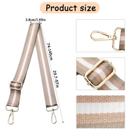 Wide Shoulder Strap,Adjustable Replacement Wide Bag Strap,Wide Handbag Straps Crossbody,Strap for Handbag for Women,Strap Bag,Handbag Belt with Metal Swivel Hooks (Coffee)
