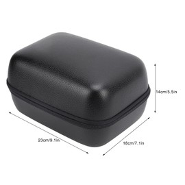 Fishing Reel Cases Cover, PU Leather Hard Fishing Reel Protective Case Pouch Storage Box for Fly Reels, Bait Reels, and Lure Reels (Black) (M 30x30x10cm)