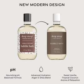 Deep Steep Bubble Bath, Vanilla Coconut, 17 Ounce