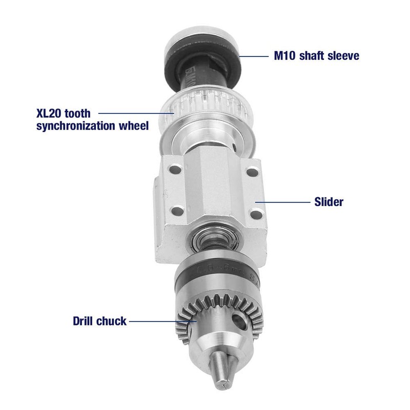 Drill Spindle Assembly Unpowered B10 Drill Chuck DIY Woodworking Cutting
