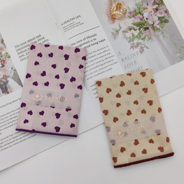 Pemilosci 2 Pack 100% Cotton Bandana Headband, Head Wrap, Protective Coverage, Hankies, Hair Neck Scarf for Men, Women, Cowboy 23 x 23 inch - (FMB014-Heart)