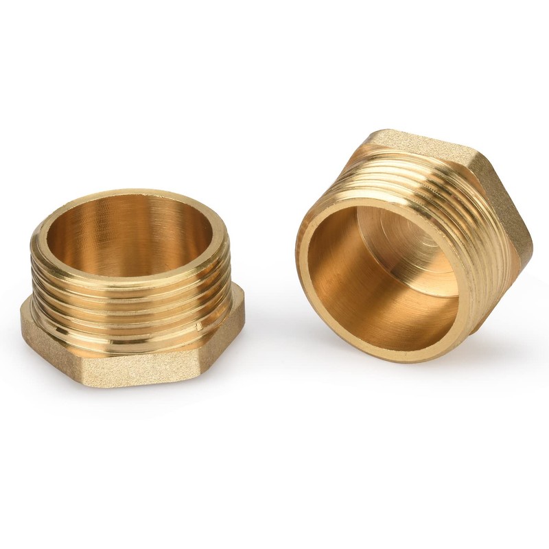 Nutmanel Brass Plug 3/4 Inch Male Thread, Blind Plug AG,