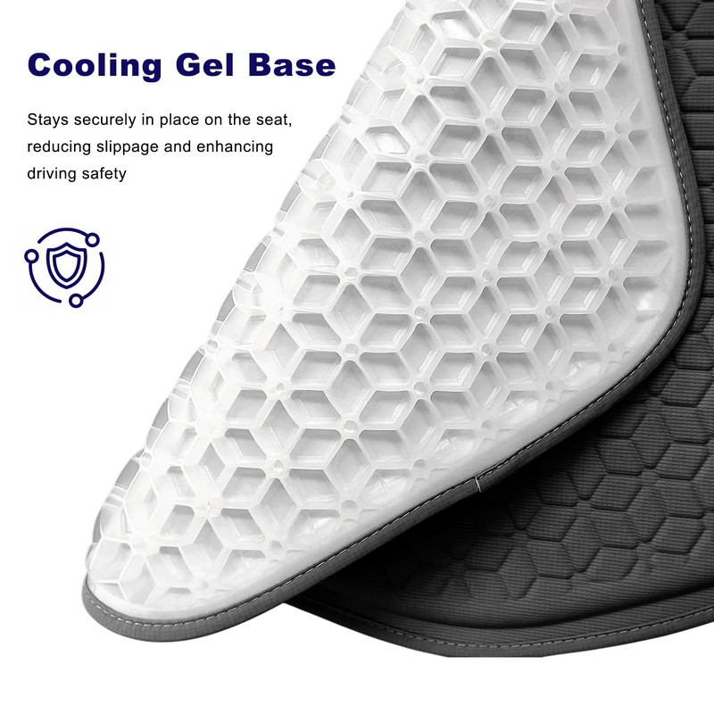 Gel Car Seat Cushion, Non-Slip Front Seat Bottom Cushion Pad,