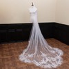 Wedding Veil Lace Flower Leaves 1 Tier Bridal Veils Cathedral