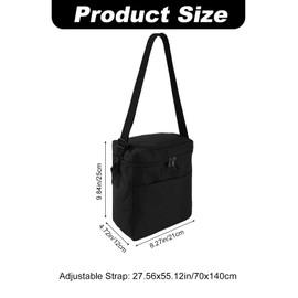 Lyreh 1lb Propane Tank Storage Bag, Oxford Cloth Portable Propane Carry Case to Hold 2 Mini Fuel Cylinders with Detachable Padded Divider Front Pocket Adjustable Shoulder Straps Bag Only
