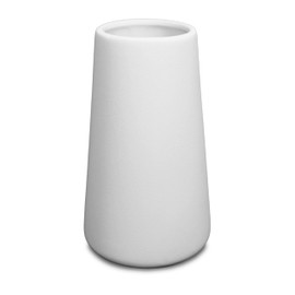 Minimalist Vase - Matte Finish Nordic Style Modern Ceramic Vase - Boho Home Decor for Coffee Table and Bookshelves Flower Vases Unique Design White Neutral Color Perfect for Modern Decor Aesthetic.