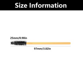 50 Pcs Spoolies, Disposable Eyelash Brush, Portable Mascara Wands, Black Brush Head And Gold Shaft, For Holidays,Wedding,Daily Use