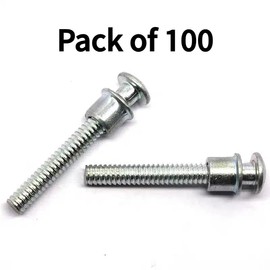 3/16" Rivet Kit for Peterbilt 379 Huck and Collars - Replace MGP98T-R6-10G,MGCS-R6U-Pack of 100 Medium Flange Collars