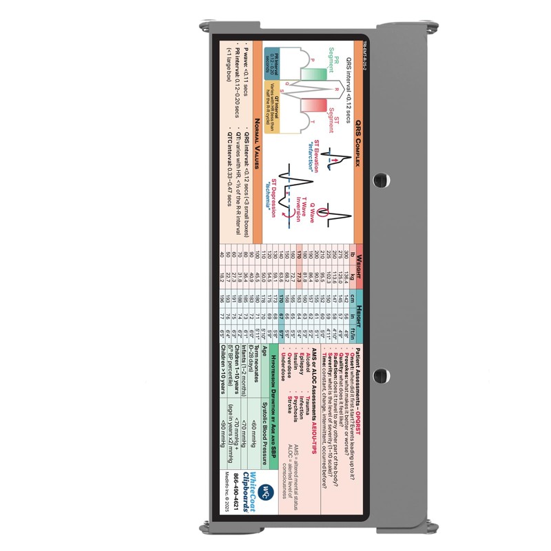 Whitecoat Clipboard® Trifold - EMT Edition (Silver, Trifold)