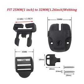 Durable Plastic Hot Tub Cover Clips Set - 4 Pcs Child-Safe Latch Replacement Kit with Key, Screws & Wide Strap Fit - Spa/Jacuzzi Accessories for Broken Cover Repair