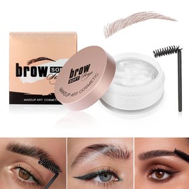 Soap Brows Kit,2Pcs/Set Eyebrow Freeze Styling Wax,Gel Para Cejas Transparente Waterproof Long-lasting Eyebrows Enhancer Shaping Clear Tint Gel, Eye Brow Makeup Balm Pomade Cosmetics(2pcs 01#)