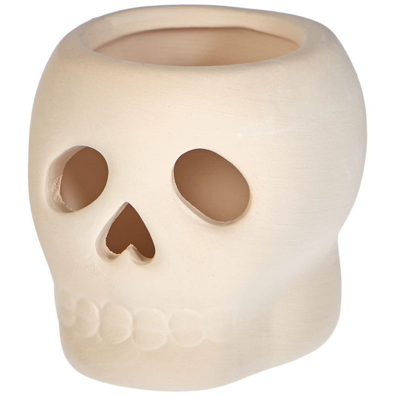 Baker Ross AG9942 Skull Ceramic Tea Light Holder