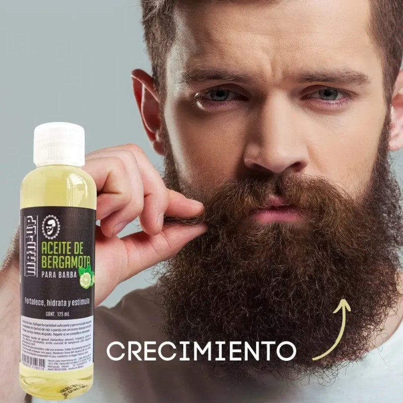 Aceite Bergamota 125ml Man Up Crecimiento Y Cuidado Barba