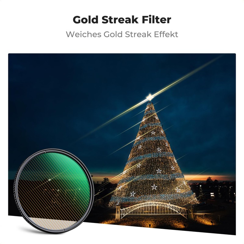 K&F Concept Nano-X Series Gold Streak Anamorphic Effect Filter 72