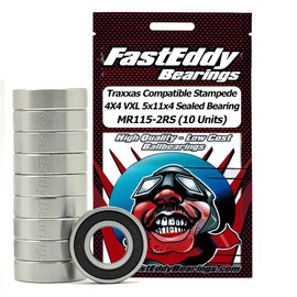 FastEddy Bearings Compatible with Traxxas Stampede 4X4 VXL 5x11x4 Sealed Bearing MR115-2RS (10 Units)