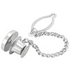 Dannyshi Mens tie pins with Chain Round Silver Wedding Business
