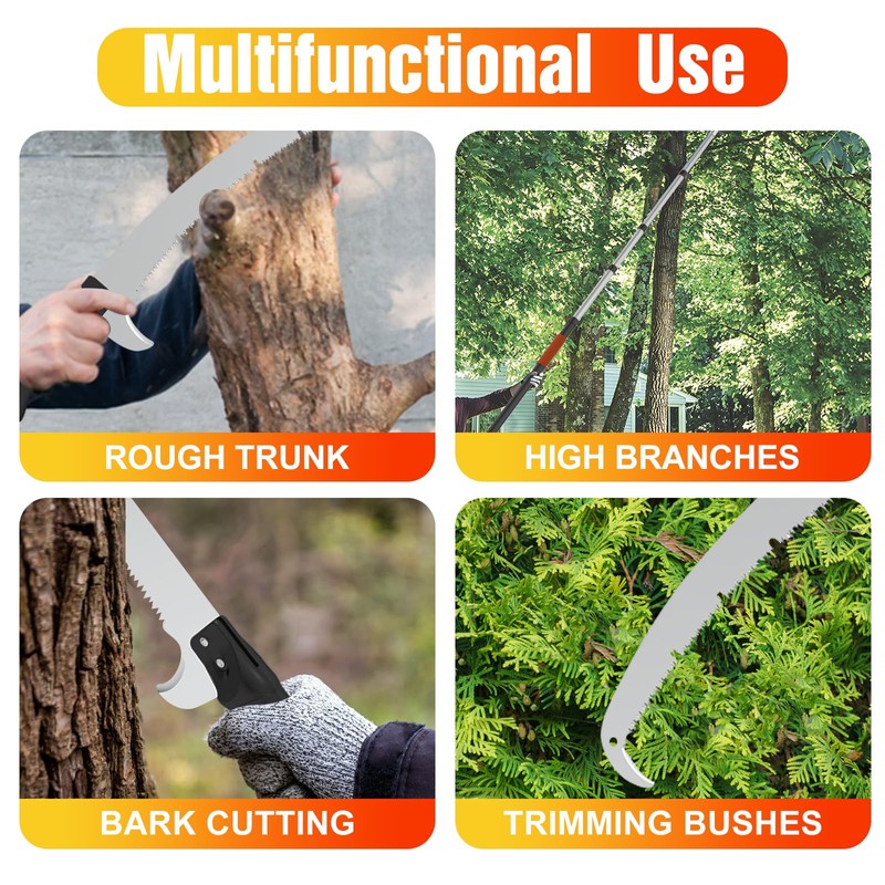 LAANPOLE 26FT Pole Saw, Telescoping Tree Trimmer with 5-20FT Extension