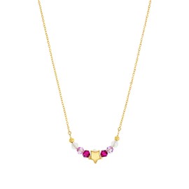 Prinzessin Lillifee Necklace with Pendant, Girls' Children's Necklace, with Synthetic Zirconia, 35 + 3 cm, Silver, Comes in Jewellery Gift Box, 35 + 3, Stainless Steel, No Gemstone