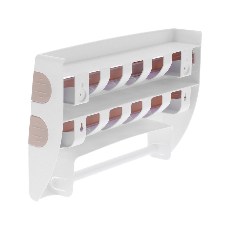 Plastic Wrap Storage Rack Cling Film Dispenser Cutter Paper Towel