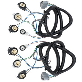 WEILEITE Left Driver and Right Passenger Side Tail Light Direct Wiring Harness Kit Compatible with Chevy Silverado 1500 1500HD 2500HD 3500 2003-2007 Replace 16531401 16531402