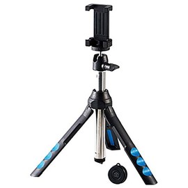 Elecom P-STSRBK 2-way Tripod with Bluetooth Remote Control, Black