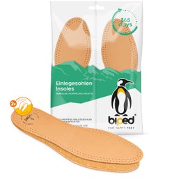 biped 2 Pairs of Leather Insoles with Real Natural Cork, Vegetable Tanned Leather Insoles, Cork Soles to Prevent Sweaty Feet, for Men and Women Shoes z2762(42)