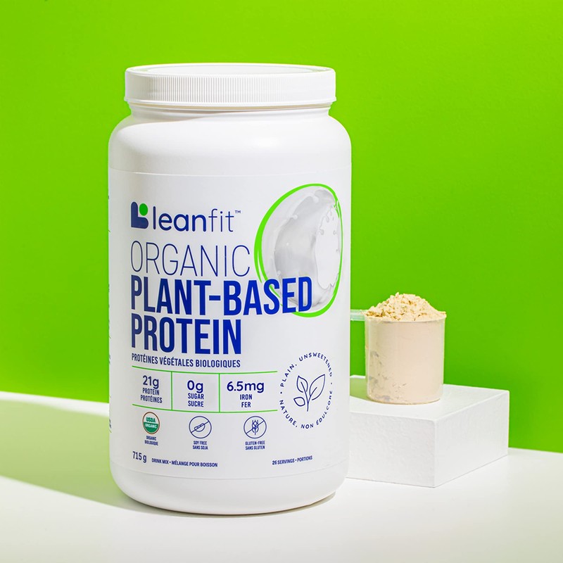 LEANFIT ORGANIC PLANT-BASED PROTEIN, Plain, Unsweetened - Vegan, Soy Free,