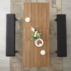 STHOUYN 63”-79” Extendable Dining Room Table, Modern Farmhouse Wooden Kitchen