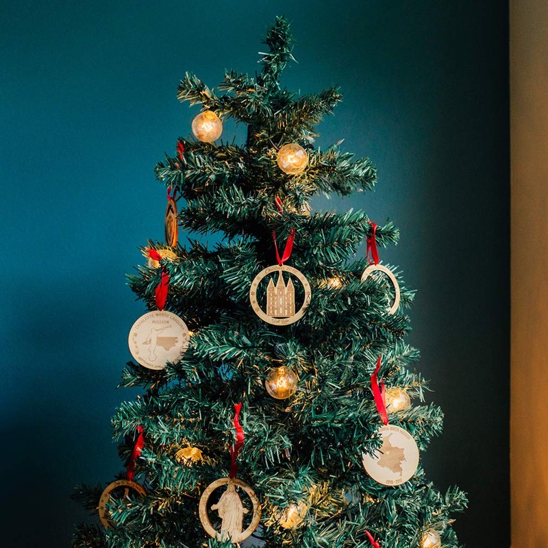 LDS Christus Ornament - Wood