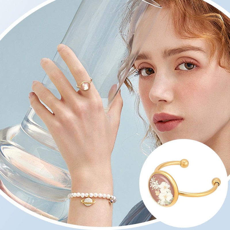 UNICRAFTALE 10 Sets 10mm Open Cuff Finger Rings for Jewelry
