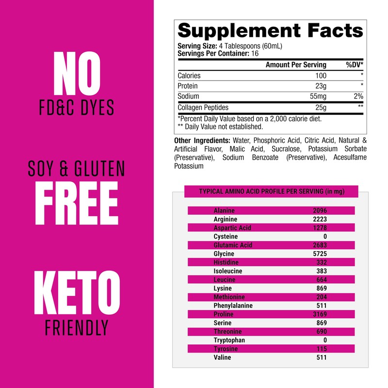 PROSUPPS Amino23 Liquid Collagen Shots, 23g Collagen Protein Promotes Exercise