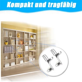 Pack of 40 Shelf Brackets L-Shaped 5 mm - Shelf Holder for Cupboard, Kitchen & Bookshelf - Sturdy Metal Shelf Supports (5 mm)