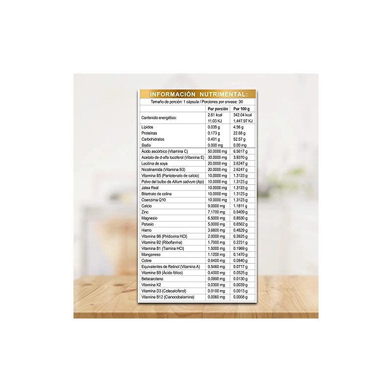 Suplemento Alimenticio AzVite caja c/ 30 Cápsulas. Multivitamínico Suplemento Nutricional.