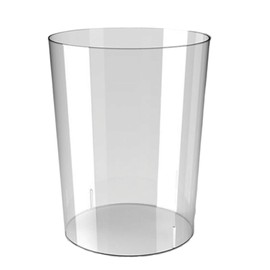 Modest Joy Clear Round Trash Can Simple Durable 19cm x 21.5cm 10L PET Clear