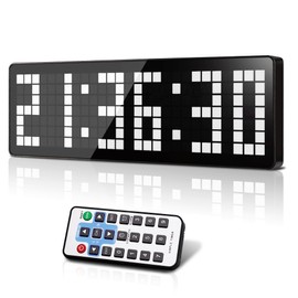 Manoive Gym Timer, 13.2 Inch Digital LED Wall Clock & Countdown/Up, Stopwatch, Fitness Training Timer with Remote Control for Home, Workouts, Indoor Sports Exercises