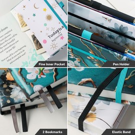 ZXHQ Week to View 2026 Diary A5 (5.9" × 8.5"), Jan - Dec, 2026 Full Year Weekly and Monthly Planner, Colorful Monthly Tabs, UK Holiday, with Pen, Inner Pocket - Dark Green