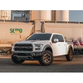 RockTrix RT112 17 inch Wheel Compatible with 2009-2024 Ford F150 17x9 6x135 Wheels (-12mm Offset, 4.5in Backspace) 87.1mm Bore, Bronze Wheels, Also fits 2022+ Bronco Raptor Rims