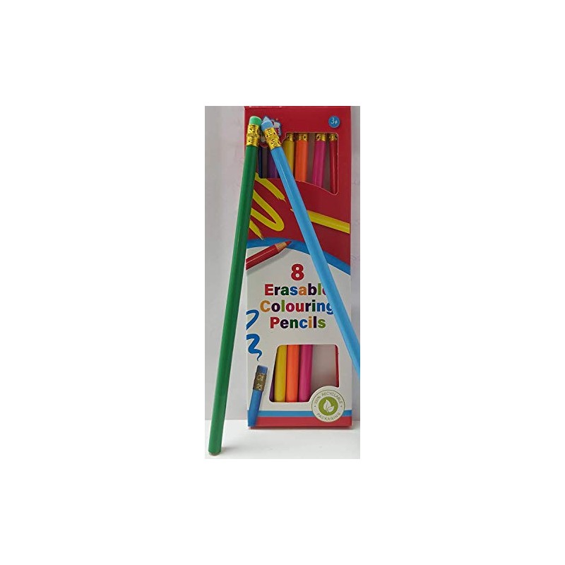Kids Create Erasable Colouring Pencils in Box with Eraser -