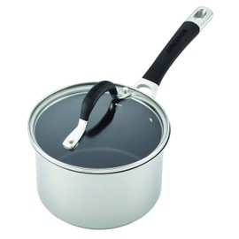 Circulon Momentum Stainless Steel Sauce Pan/Saucepan with Lid, 2 Quart, Silver