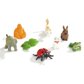 Safari Ltd. Good Luck Minis Lucky Fun Pack – 8 Mini Figurines of Frog, Ladybug, Waving Cat, Dragon, Buddha, Elephant, Rabbit, Four-Leaf Clover – Educational Toy Figures for Boys, Girls & Kids Ages 5+
