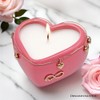 Heart Shaped Eternal Love Candle, Romantic Rose Scented Gift with